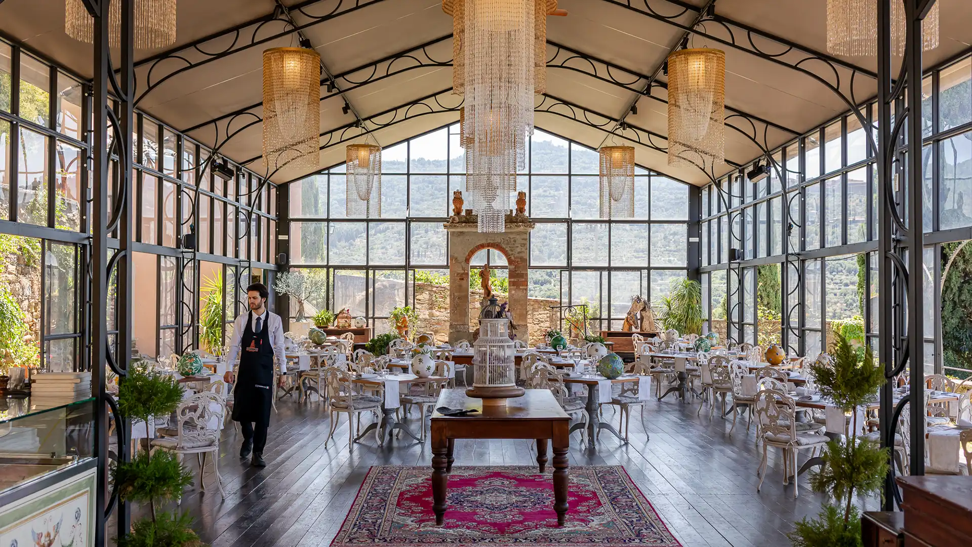 Sala ristorante gazebo Il Falconiere